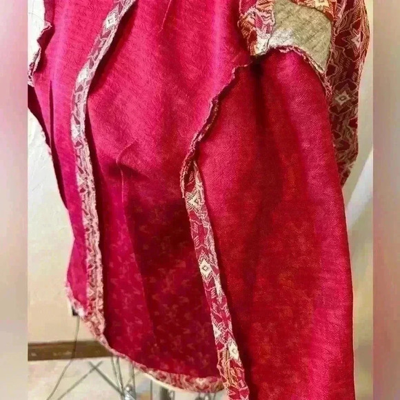 Vintage‎ Handmade Red Patterned Suit Jacket Fits Like a Small - Picture 8 of 8